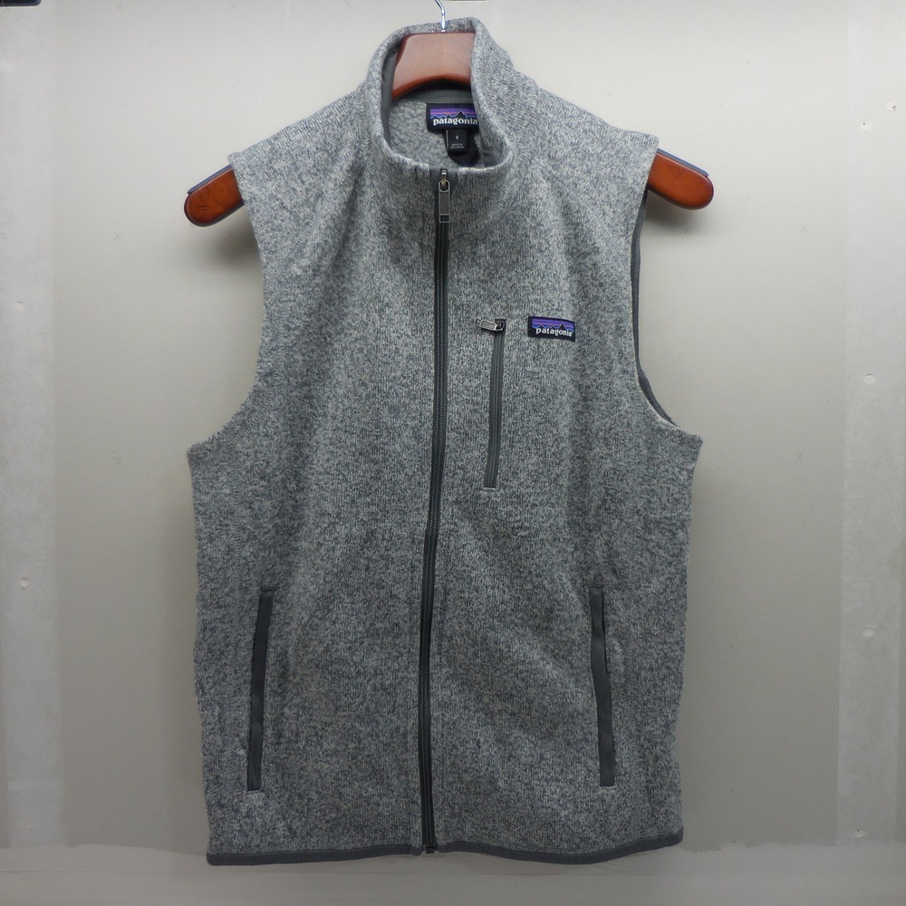 Patagonia Better Sweater Vest Mens Small Grey Full Zip Fleece 25881 FA16